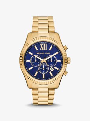 michael kors mk 8661|oversized lexington gold tone watch.